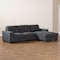 Baxton Studio Langley Dark Grey Upholstered Sectional Sofa with Right Facing Chaise 158-9738 - alternate 3